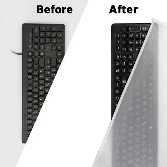 Alt view image 4 of 7 - Keyboard Dust Cover, Universal PC Computer Desktop Keyboard Skin Protector Cover by SZBRO (20W x2H x9D)