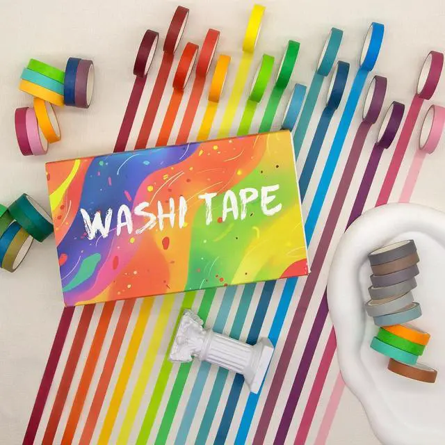 Alt view image 2 of 7 - Ieebee AOAPMN 40 Rolls Washi Tape Set, Decorative Masking DIY Tapes for Children and Gifts Warpping (Mix)