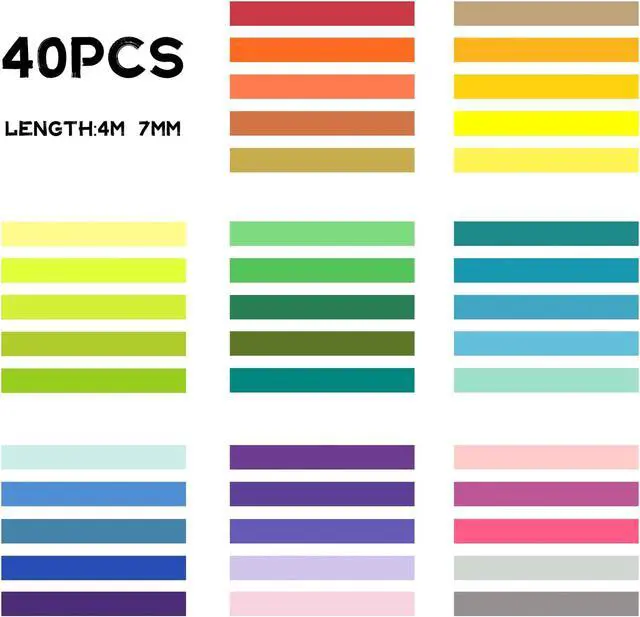 Alt view image 3 of 7 - Ieebee AOAPMN 40 Rolls Washi Tape Set, Decorative Masking DIY Tapes for Children and Gifts Warpping (Mix)