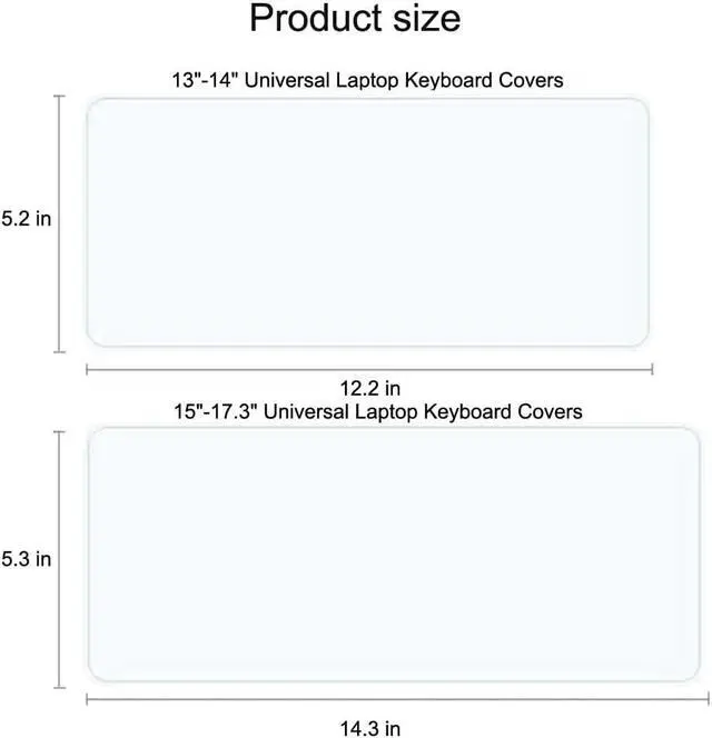 Alt view image 3 of 7 - Universal Keyboard Protector Cover Skin for Laptop Notebook 13" 14" 15.6" inch,Ultra Thin Silicone Waterproof Dustproof Keyboard Protector Skin (15"-17.3" Universal Laptop Keyboard Covers)