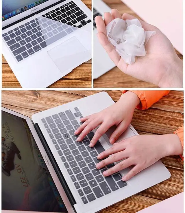 Alt view image 2 of 7 - Universal Keyboard Protector Cover Skin for Laptop Notebook 13" 14" 15.6" inch,Ultra Thin Silicone Waterproof Dustproof Keyboard Protector Skin (15"-17.3" Universal Laptop Keyboard Covers)