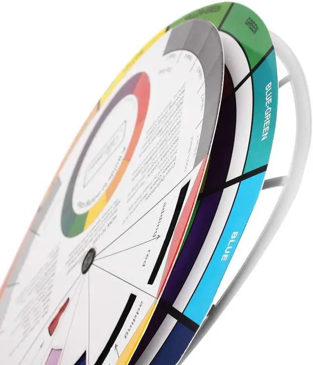 Alt view image 6 of 7 - JimKing Creative Color Wheel, Paint Mixing Learning Guide, Art Class Teaching Tool for Makeup Painting Tattoo,Blending Board Chart Color Mixed Guide Hardboard(9.25inch)