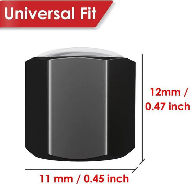Alt view image 4 of 6 - SAMIKIVA American Flag Tire Valve Stem Caps, USA with O Rubber Ring, Universal Stem Covers for Cars, SUVs, Bike, Bicycle, Trucks, Motorcycles, Airtight Heavy Duty (12 Pack) (Black Gray USA (12 Pack))