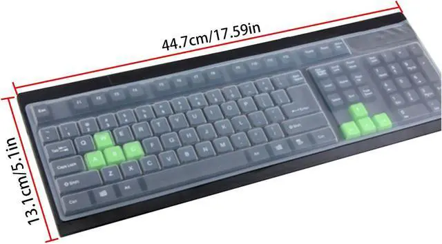 Alt view image 4 of 7 - Clear Desktop Computer Keyboard Cover for PC 104/107 Keys Standard Keyboard | Silicone Anti Dust Waterproof Keyboard Protector Skin, Anti Fingerprint(NOT for Mechanical & Gaming Keyboards)