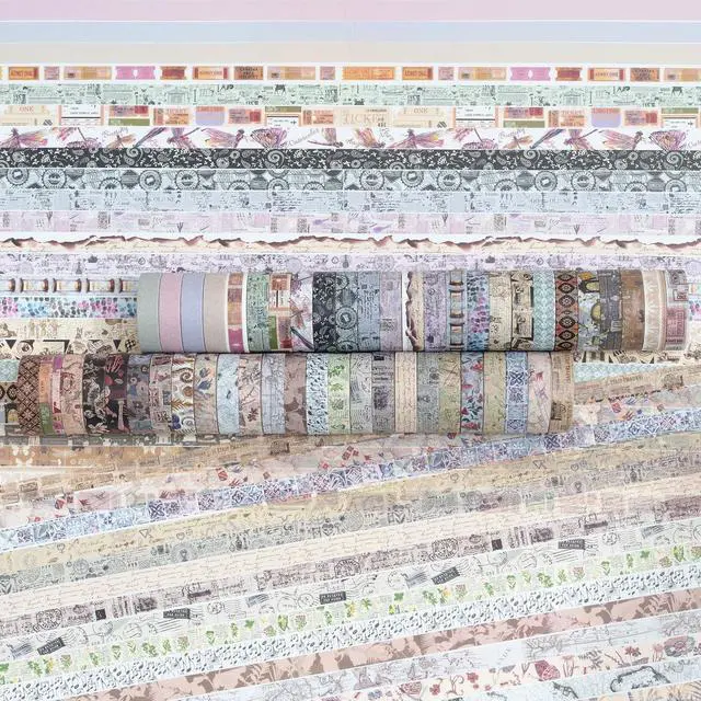 Alt view image 5 of 7 - YUBBAEX Vintage Washi Tape Pack 50 Rolls Retro Printed Masking Tape Antique Patterns Decorative for Arts, DIY Crafts, Journal Supplies, Planners, Scrapbook, Card/Gift Wrapping