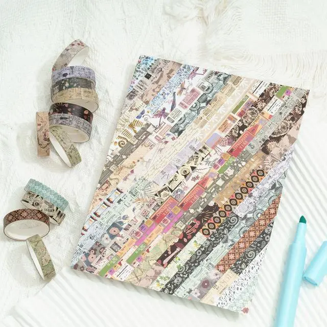 Alt view image 7 of 7 - YUBBAEX Vintage Washi Tape Pack 50 Rolls Retro Printed Masking Tape Antique Patterns Decorative for Arts, DIY Crafts, Journal Supplies, Planners, Scrapbook, Card/Gift Wrapping
