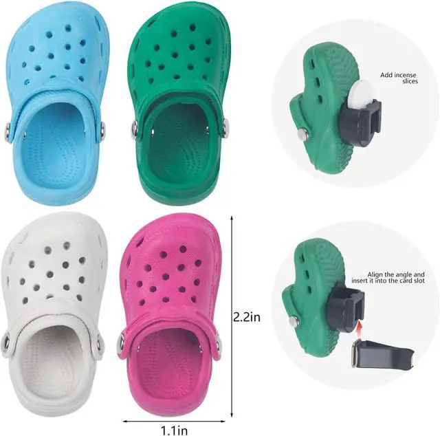 Alt view image 2 of 7 - Refillable Shoes Car Air Freshener for Women, 4 PCS Fun Car Air Freshener Vent Clips Accessories Cute for Car (12 PCS Fragrance Pads)