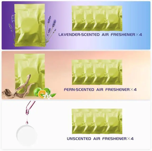 Alt view image 3 of 7 - Refillable Shoes Car Air Freshener for Women, 4 PCS Fun Car Air Freshener Vent Clips Accessories Cute for Car (12 PCS Fragrance Pads)