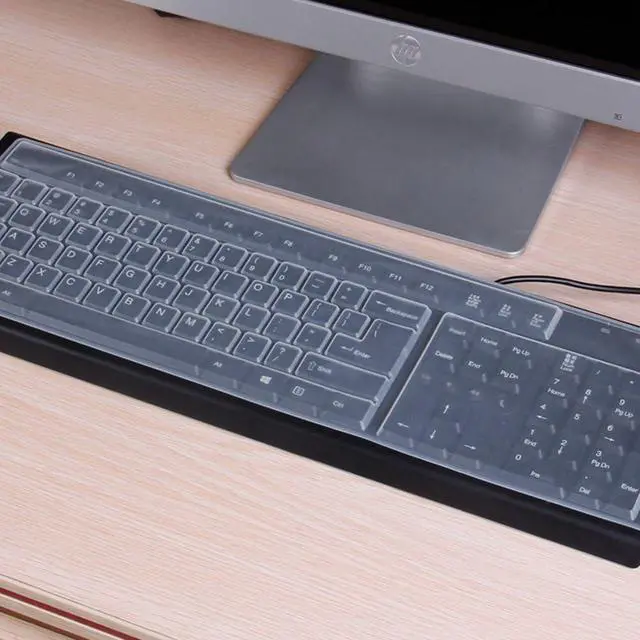 Alt view image 5 of 7 - Clear Desktop Computer Keyboard Cover for PC 104/107 Keys Standard Keyboard | Silicone Anti Dust Waterproof Keyboard Protector Skin, Anti Fingerprint(NOT for Mechanical & Gaming Keyboards)