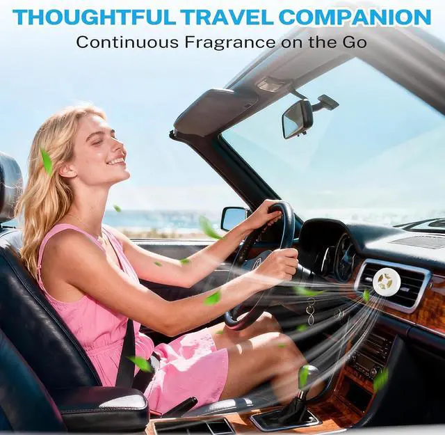 Alt view image 3 of 7 - 1 Pack Car Scent Holder Compatible with Bath & Body Works Refills | Car Fragrance Holder, Air Freshener Vent or Visor Clip, Refillable Diffuser, Easy-Open, Refills Not Included, Classic White