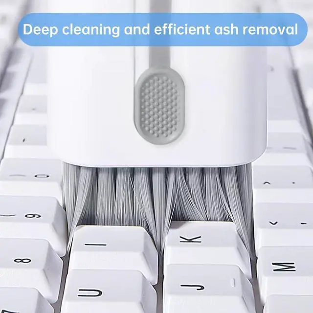 Alt view image 5 of 7 - 7 in 1 Laptop Cleaning Kit Keyboard Cleaner,Computer Screen Cleaning Brush Tool,Computer Cleaning Tools Kit Corner Gap Duster Keycap Puller(Grey)