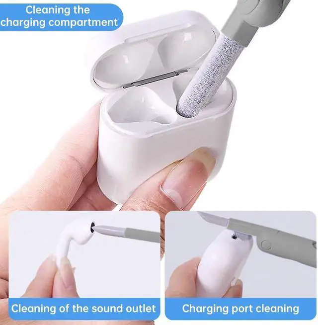 Alt view image 6 of 7 - 7 in 1 Laptop Cleaning Kit Keyboard Cleaner,Computer Screen Cleaning Brush Tool,Computer Cleaning Tools Kit Corner Gap Duster Keycap Puller(Grey)