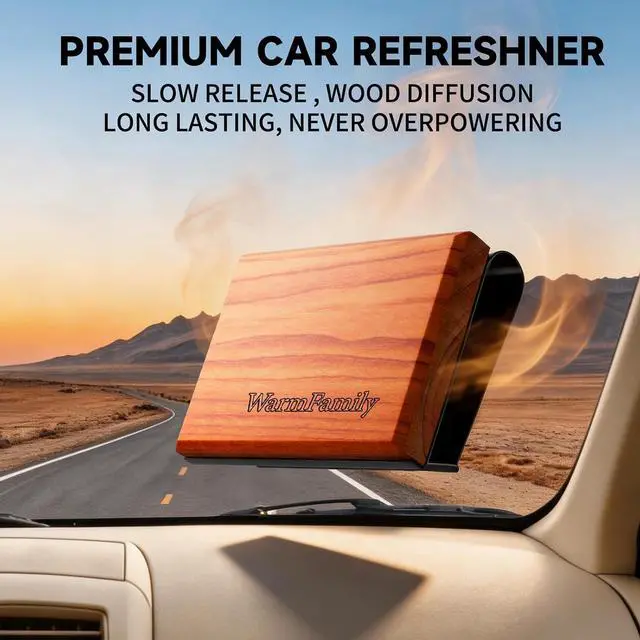 Alt view image 3 of 6 - Car Air Freshener - The Original Wood Air Freshener, Long Lasting Odor Eliminator for Cars, Trucks & SUVs, Eco Friendly Vehicle Scent Diffuser, 2 Pack Scent Refill Teak-GroveCLIP INCLUDED