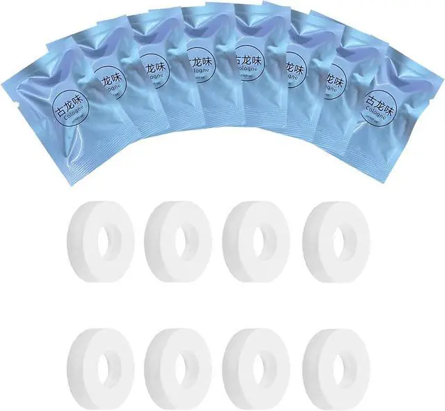 Main image of 8 Pack Car Air Vent Clip Freshener Refills Solid, Fragrance Replacement Pads, Circular with holes (Cologne - 8 Packs)