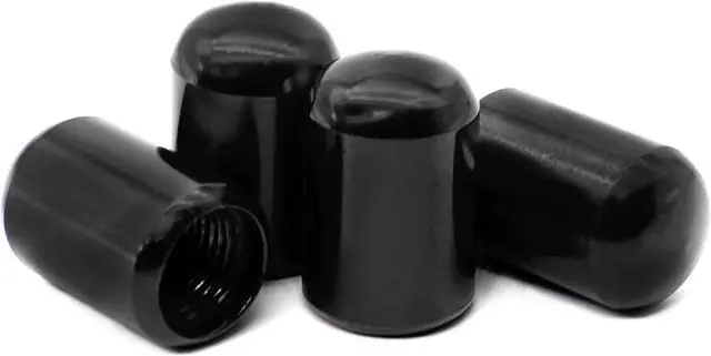 Main image of Car Tire Valve Stem Caps, 4pcs Air Caps Stem Covers, Universal Tire Valve Caps for Cars, SUVs, Bike, Trucks and Motorcycles, Car Wheel & Tire Exterior Accessories Parts - Black