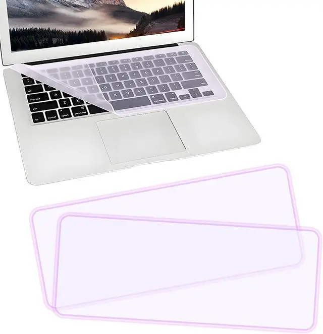 Main image of EKIND 2 Sheets Universal Waterproof and Dustproof Keyboard Cover for 15-17 Inch Laptops, with Keypad Keyboard Cover Size (L:14.17" x W:5.08"), Ultra Thin Silicone Skin Protector (Purple)