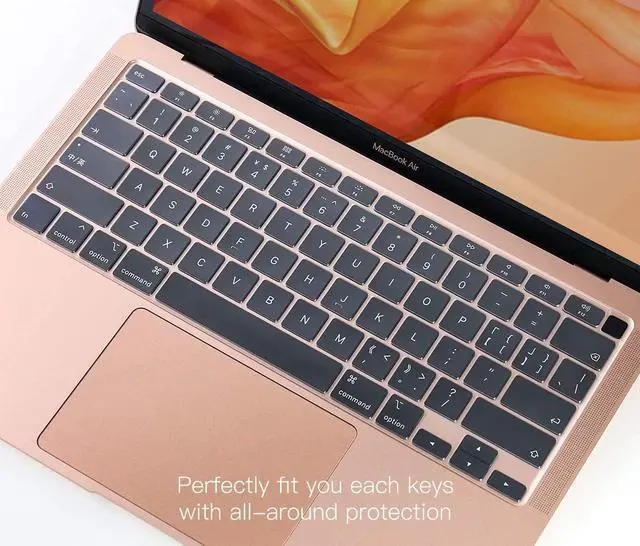 Alt view image 4 of 7 - CaseBuy Premium Ultra Thin Keyboard Cover for MacBook Air 13.3" 2021 2020 | Model A2179 A2337 M1 Chip, MacBook Air 13 inch M1 TPU Protective Skin(Not Fit 2022-2026 Air M2 M3 M4 M5 A2681 A3113 A3240)