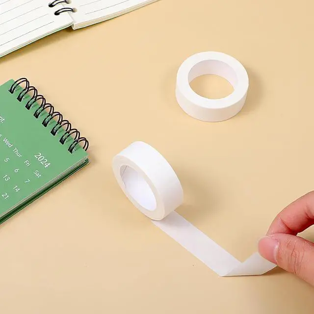 Alt view image 3 of 7 - SynHHergyx 3 Rolls White Washi Tape Self-Adhesive Decorative Painters Tape 32 Feet x 0.6 Inch Washi Tapes Decorative Masking Tapes Duct Craft for Packaging Decor Journals Scrapbooks Planners DIY Gift
