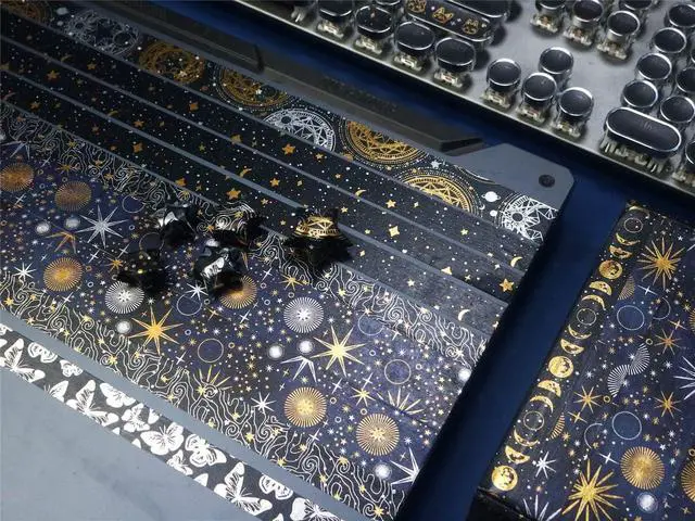 Alt view image 7 of 7 - YUBBAEX Mystic Gold Washi Tape Set Wide Silver Foil Masking Tape Decorative for Arts, DIY Crafts, Journal Supplies, Planners, Scrapbook, Card/Gift Wrapping (Dark Night)