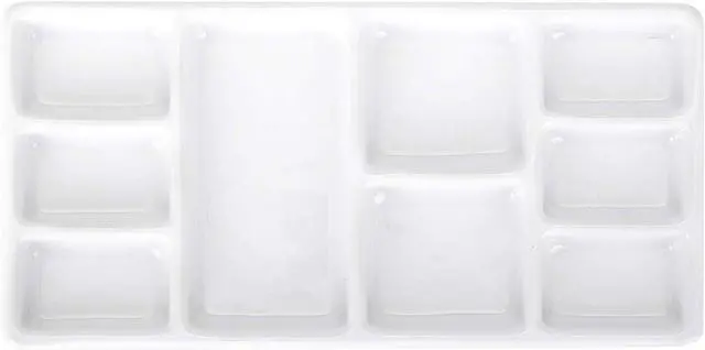 Main image of VanEnjoy White Square Ceramic Artist Paint Palette,Porcelain Watercolor Palette,Ceramic Mixing Tray for Watercolor Gouache Painting