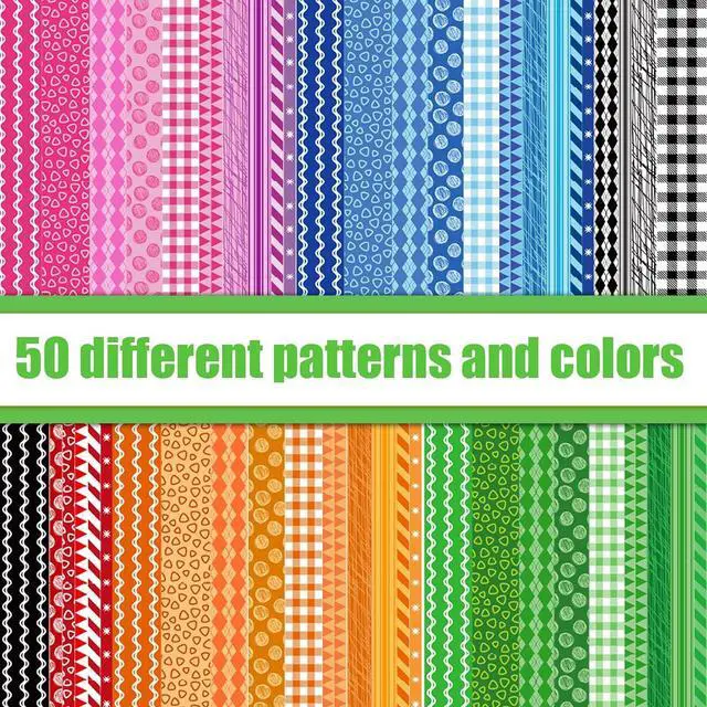 Alt view image 3 of 7 - Shindel 50 Rolls Washi Tape Set, 50 Rolls Craft Tapes Decorative Tape | 4 Different Size, Adhesive Masking Tape for Scrapbooking Supplies DIY Crafts Journals