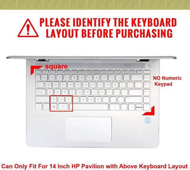 Alt view image 2 of 7 - Lovely Bear English Keyboard Cover for HP Pavilion X360 14 Inch Laptop | Compatible with 2018-2020 HP 14-BF,14-CF,14M-BA,14M-CD,14M-DH models,Dustproof,Washable,Anti-slip,Keyboard Accessories