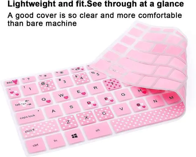 Alt view image 5 of 7 - Lovely Bear English Keyboard Cover for HP Pavilion X360 14 Inch Laptop | Compatible with 2018-2020 HP 14-BF,14-CF,14M-BA,14M-CD,14M-DH models,Dustproof,Washable,Anti-slip,Keyboard Accessories