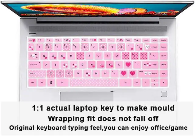Alt view image 4 of 7 - Lovely Bear English Keyboard Cover for HP Pavilion X360 14 Inch Laptop | Compatible with 2018-2020 HP 14-BF,14-CF,14M-BA,14M-CD,14M-DH models,Dustproof,Washable,Anti-slip,Keyboard Accessories