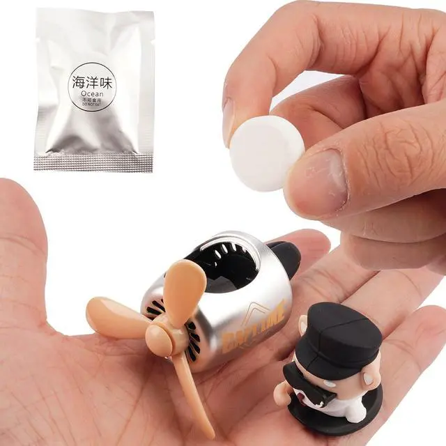 Alt view image 4 of 7 - 10 Pcs Car Air Fresheners Refills Solid Fragrance Replacement Pads Car Air Vent Clip Freshener Long Lasting Air Freshener for Car (Jasmine Flavor)