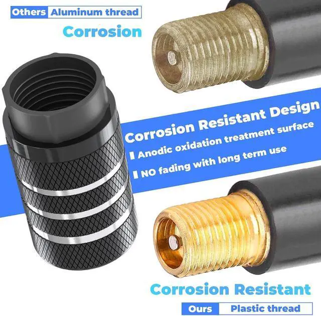 Alt view image 3 of 7 - 12Pcs Car Tire Valve Stem Caps, Tire Air Cap for Car Accessories | Universal Stem Covers, Plastic Liner Corrosion Resistant Car Wheel Tires Pressure Cap for Cars Motorcycles Suvs Trucks