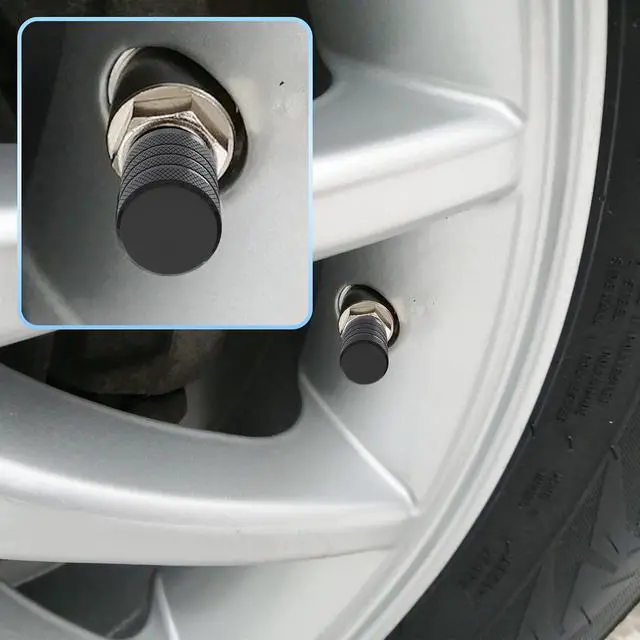 Alt view image 7 of 7 - 12Pcs Car Tire Valve Stem Caps, Tire Air Cap for Car Accessories | Universal Stem Covers, Plastic Liner Corrosion Resistant Car Wheel Tires Pressure Cap for Cars Motorcycles Suvs Trucks