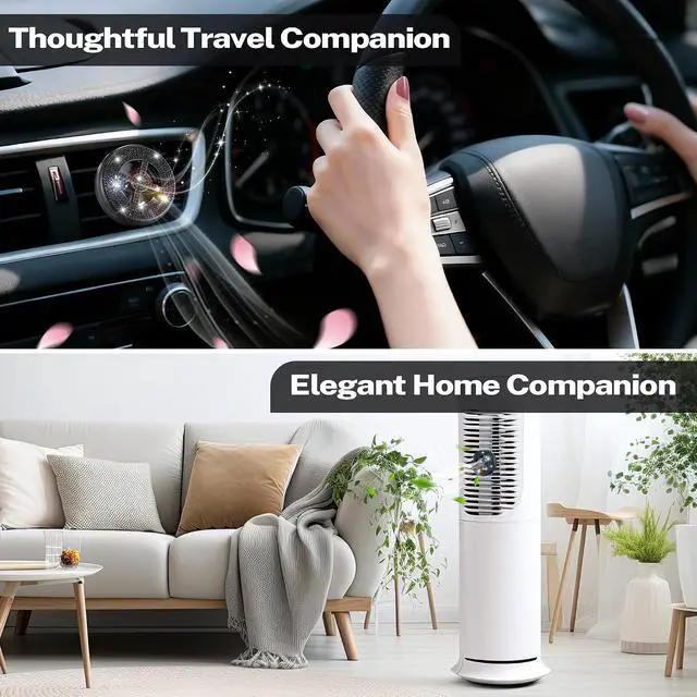 Alt view image 4 of 7 - 1 Pack Car Scent Holder Compatible with Bath & Body Works Refills | Car Fragrance Holder, Air Freshener Vent or Visor Clip, Refillable Diffuser, Easy-Open, Refills Not Included, Diamond Black