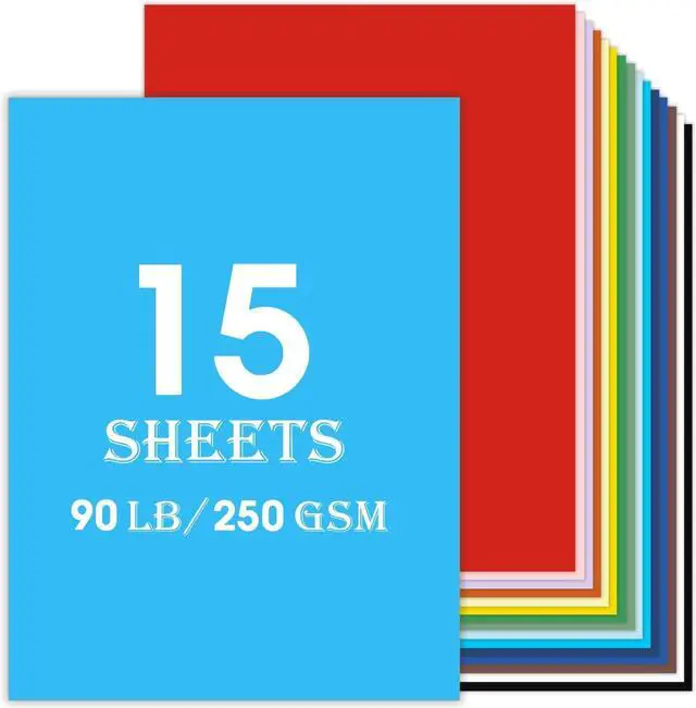 Main image of 11x17 Large Cardstock A3 Color Paper Colored Card Stock 15 Sheets Multi-Color Poster Paper Sheets 15 Colors 80lb Thick Printer Paper Display Board for Art and Crafts, Exhibits