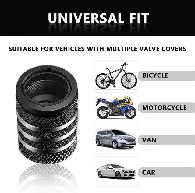 Alt view image 5 of 6 - Pack-5 Tire Valve Stem Cap Cover, Dog Paw Tire Caps Leak-Proof Corrosion Resistant Alloy for Car Motorcycle (Black)