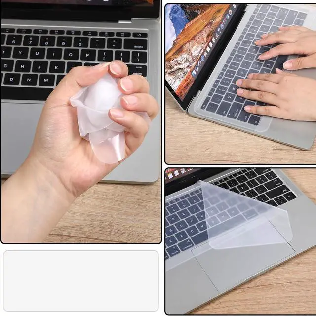 Alt view image 7 of 7 - Universal Keyboard Cover Protector Skin for 13", 14", 15.6" Laptop Notebook Waterproof Dustproof Clear Ultra Thin Silicone Keyboard Covers for 15"-17.3"