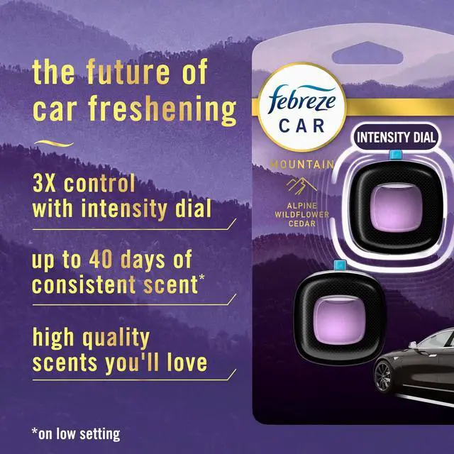 Alt view image 2 of 7 - Febreze Car Mountain Scent Air Freshener Vent Clip, .07 oz, 2 Count