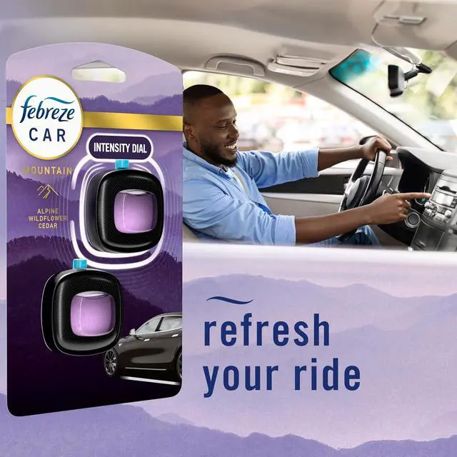 Alt view image 6 of 7 - Febreze Car Mountain Scent Air Freshener Vent Clip, .07 oz, 2 Count