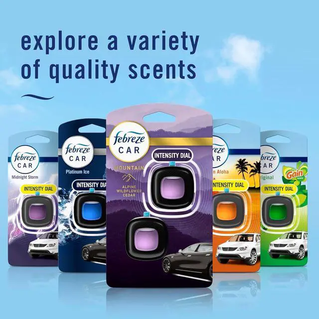 Alt view image 7 of 7 - Febreze Car Mountain Scent Air Freshener Vent Clip, .07 oz, 2 Count