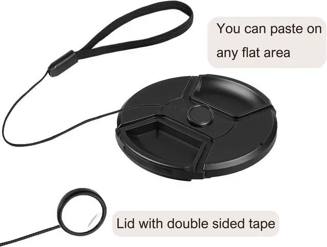 Alt view image 2 of 5 - Lens Cap Keeper Cords, Elastic Anti-Loss Lens Cap Tethers for DSLR Cameras | Stretchable cords keep lens caps securely attached to cameras. Compatible with most DSLR and mirrorless lenses.