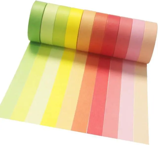 Alt view image 5 of 6 - 20 Rolls Washi Tape Set, Rainbow Washi Tape Colorful Masking Tape 15mm Wide, Decorative Tape for Bullet Journal, Book, Planner, Scrapbooking, DIY Arts Crafts