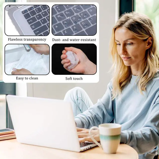 Alt view image 3 of 7 - Universal Keyboard Protector Cover Skin for Laptop Notebook 15" 15.6" 16" Anti Dust Waterproof Keyboard Covers (13.7" x 5")