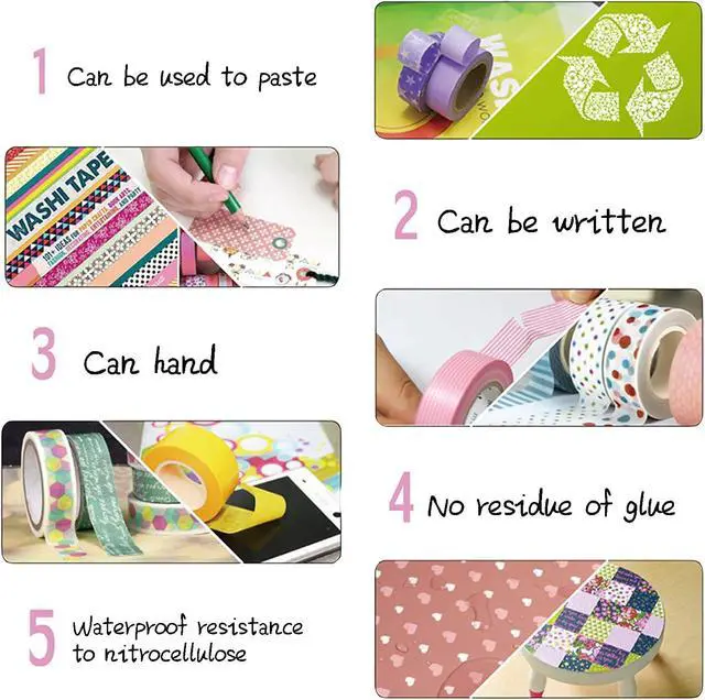 Alt view image 4 of 5 - CIAIJE Wave Foil Dots Washi Tape, 5/8" x 393 Inches (15mm x 10M) Craft Decorative Tape
