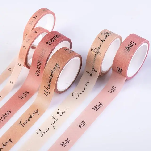 Main image of DIVERSEBEE Pastel Washi Tape Set, 5 Rolls Decorative Scrapbook Tape, Cute Craft Tape, Scrapbooking Bullet Journal Supplies, Bible Journaling, Planner Accessories, Gift Wrap Tape (Planner)