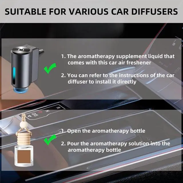 Alt view image 6 of 7 - Car Air Freshener Refill, Smart Car Air Freshener Refill, Car Diffuser Refill, Aromatizante Para Carro Refill, 3 pcs Long Lasting Aroma Replacement for Car Diffuser(Cologne)