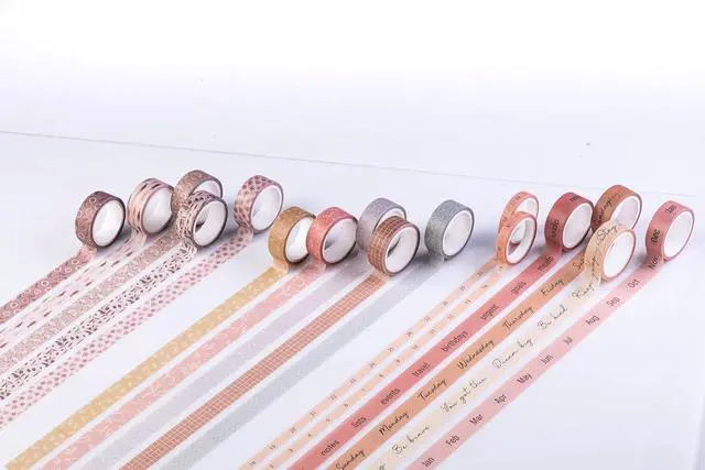 Alt view image 7 of 7 - DIVERSEBEE Pastel Washi Tape Set, 5 Rolls Decorative Scrapbook Tape, Cute Craft Tape, Scrapbooking Bullet Journal Supplies, Bible Journaling, Planner Accessories, Gift Wrap Tape (Planner)