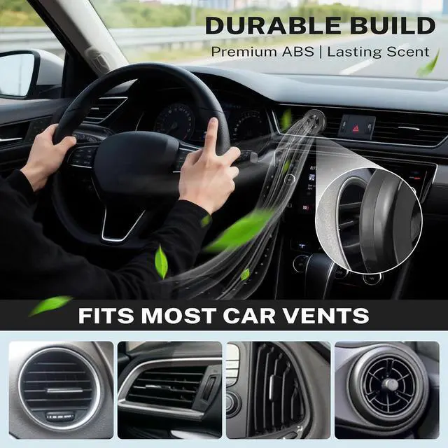 Alt view image 4 of 7 - 1 Pack Car Scent Holder Compatible with Bath & Body Works Refills | Car Fragrance Holder, Air Freshener Vent or Visor Clip, Refillable Diffuser, Easy-Open, Refills Not Included, Classic Black