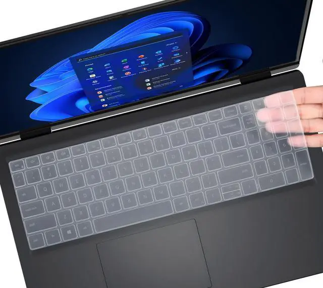 Main image of Keyboard Cover for 2026 2025 Dell 15 Laptop DC15250 DC15255 15.6", Inspiron 15 3510 3520 3511 3515 3525 3530 3535 5510 5515 5518 15.6 / Inspiron 16 5640 5645 Skin -Clear