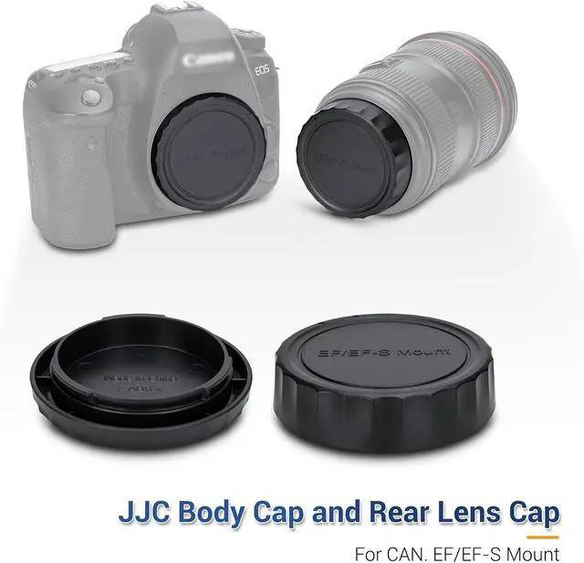 Alt view image 2 of 7 - JJC 2-Pack EF Mount Body Cap Rear Lens Cover for Canon T6 T7 T5 90D 80D 5D | for Canon Rebel T4i T5i T6i T6s T7i T8i XTi XSi SL3 SL2 70D 77D 60D 5D Mark II III IV 6D 7D & More EF Mount Camera and Lens