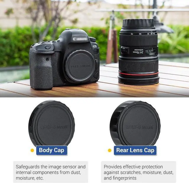 Alt view image 3 of 7 - JJC 2-Pack EF Mount Body Cap Rear Lens Cover for Canon T6 T7 T5 90D 80D 5D | for Canon Rebel T4i T5i T6i T6s T7i T8i XTi XSi SL3 SL2 70D 77D 60D 5D Mark II III IV 6D 7D & More EF Mount Camera and Lens