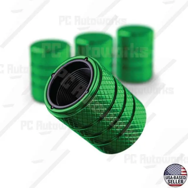 Alt view image 3 of 7 - Aluminum Tire Valve Stem Caps Anti-Rust, Premium Anodized Aluminum, Corrosion-Resistant, Easy Install, Universal Fit for Car, Truck, Bike, SUV 1 Pack/Set of 4 (Lime Green)